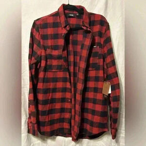 NWT Vans 100% Cotton Flannel Shirt Mens Small